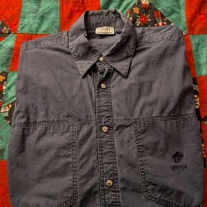 Vintage Blue Button-Up Shirt